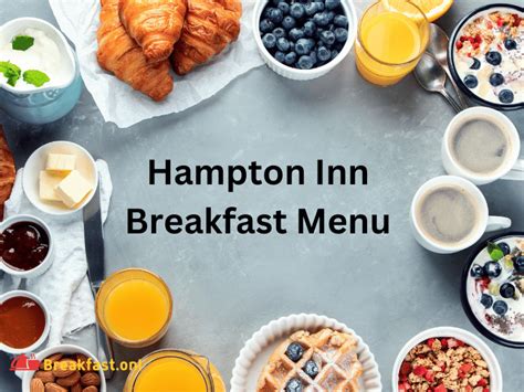 hampton inn breakfast|hampton inn free breakfast menu.